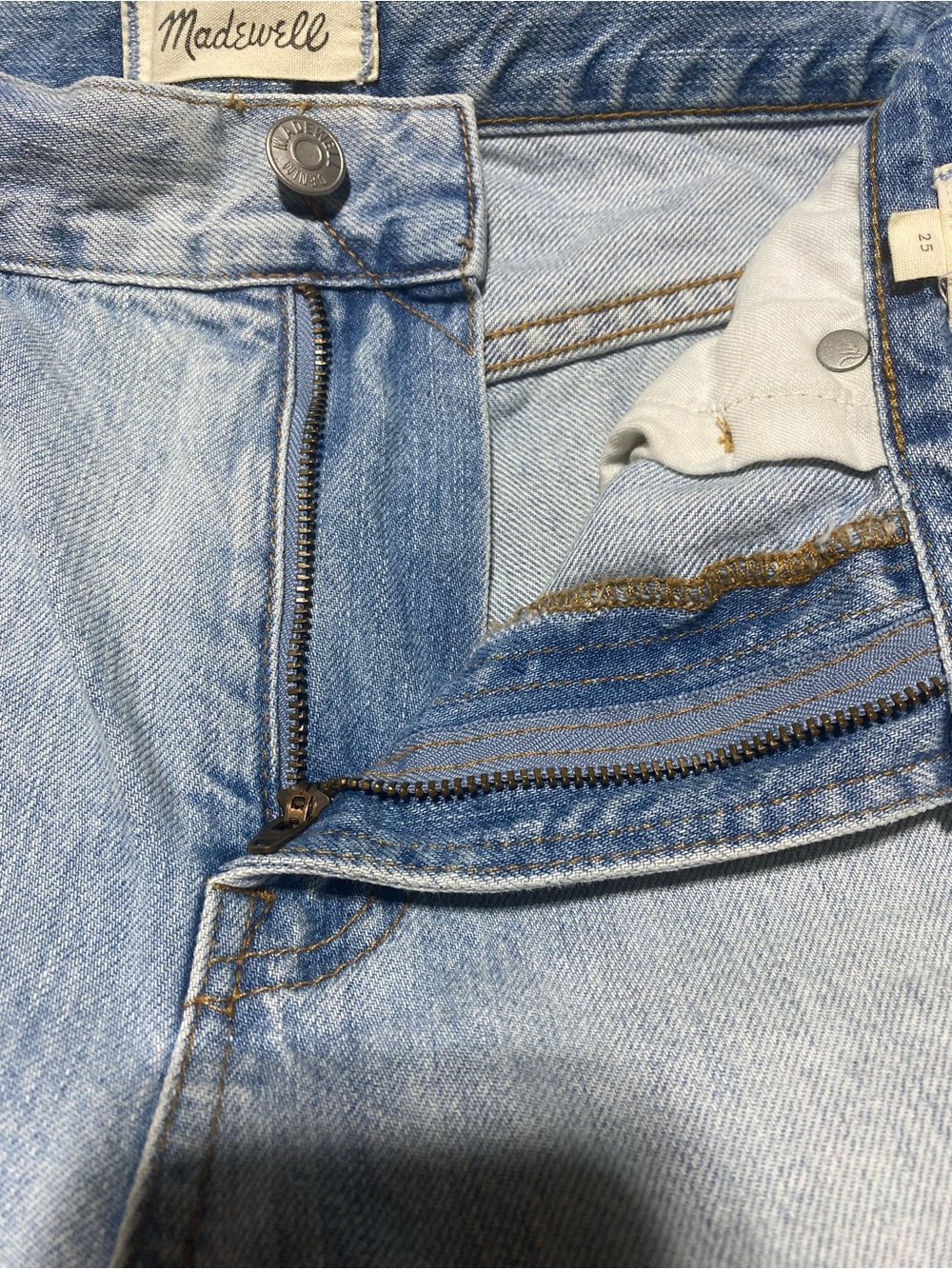 Madewell “The Perfect Vintage Jean” Light Wash 100% Cotton Size 25 - Picture 10 of 13